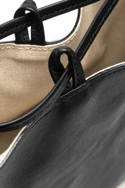Fashion MARROW LEATHER Pillow - Black