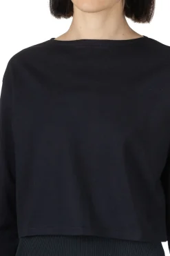 Online AURALEE Pima Cotton Jersey Boat Neck Pullover