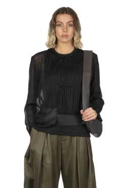 Online Comme Des Garcons Comme Des Garcons Polyester Chiffon Tricot Shirt