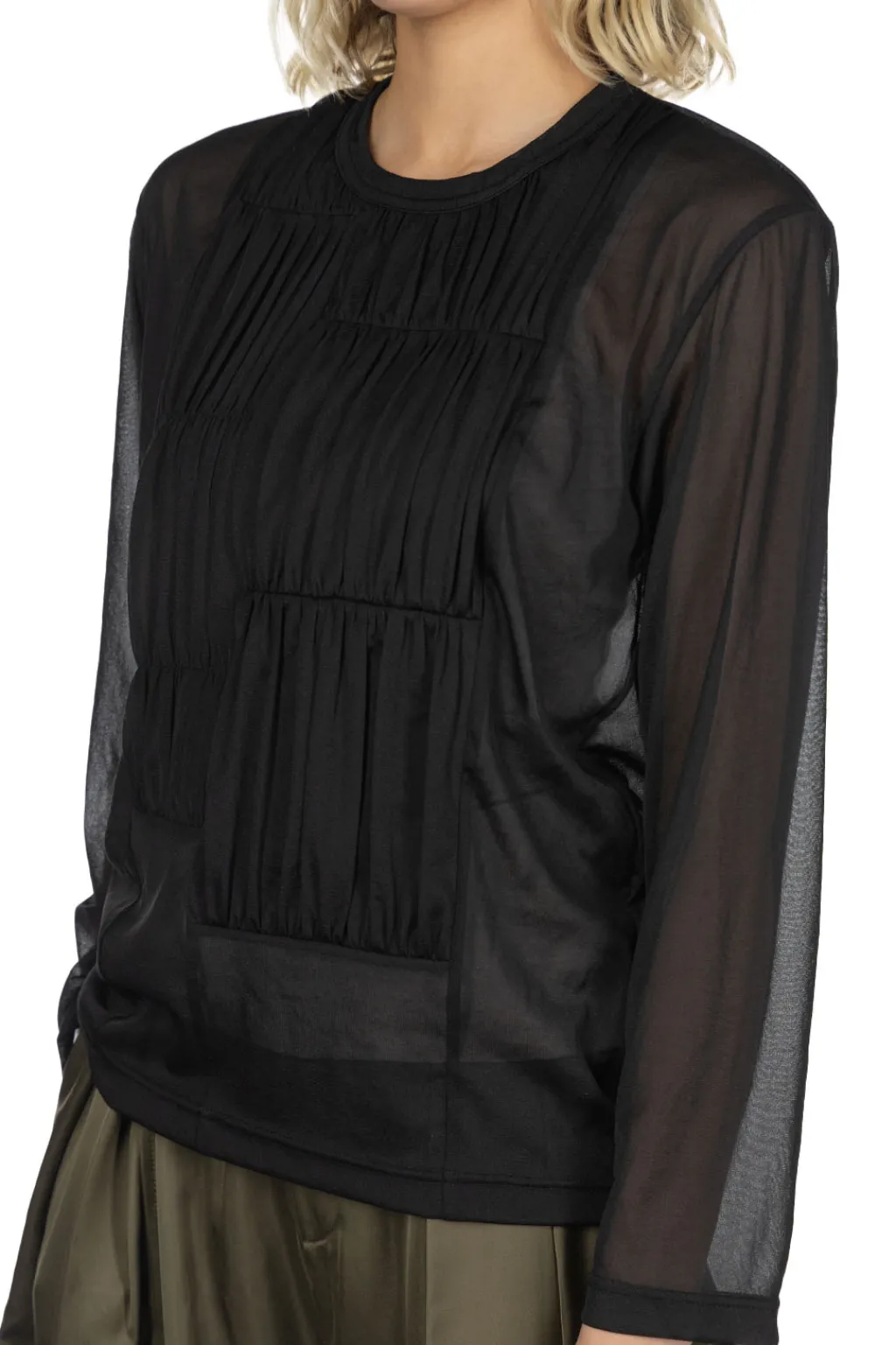 Online Comme Des Garcons Comme Des Garcons Polyester Chiffon Tricot Shirt