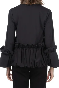 Sale Comme Des Garcons Comme Des Garcons Polyester pique LS TOP- Black