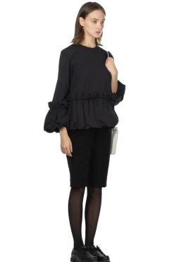 Sale Comme Des Garcons Comme Des Garcons Polyester pique LS TOP- Black