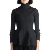Best CFCL Pottery Glitter Mockneck Top - Black x Black