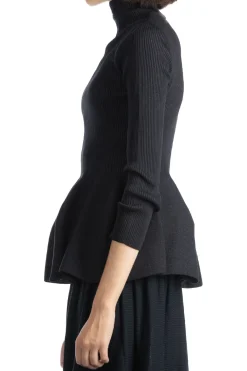 Best CFCL Pottery Glitter Mockneck Top - Black x Black