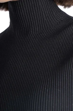 Best CFCL Pottery Glitter Mockneck Top - Black x Black