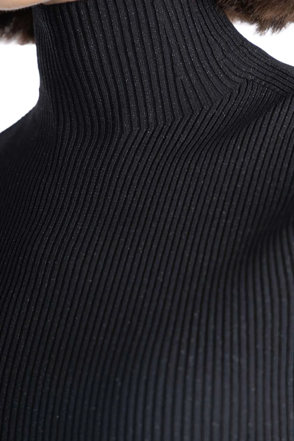 Best CFCL Pottery Glitter Mockneck Top - Black x Black