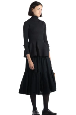 Best CFCL Pottery Glitter Mockneck Top - Black x Black