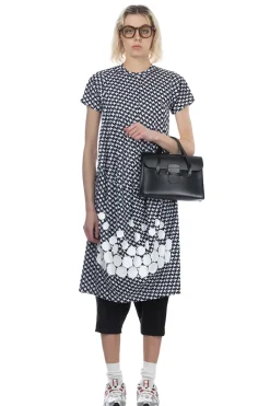 Clearance Comme Des Garcons Comme Des Garcons Print pinwheel Pattern x White polka dots Dress