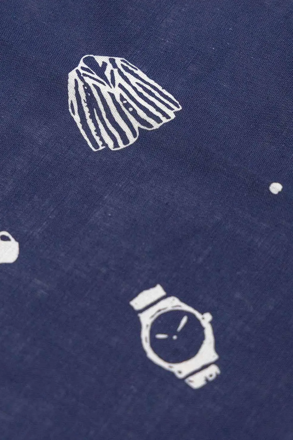 Hot Engineered Garments Printed Bandana - Navy Novelty