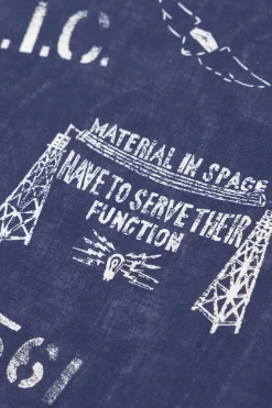 Outlet Engineered Garments Printed Bandana - Navy NY
