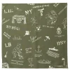 Fashion Engineered Garments Printed Bandana - Olive NY