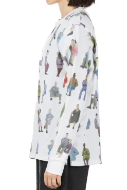 Online JW Anderson Printed Waffle Henley Top