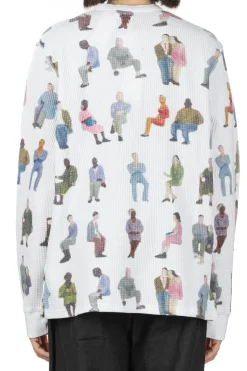 Online JW Anderson Printed Waffle Henley Top