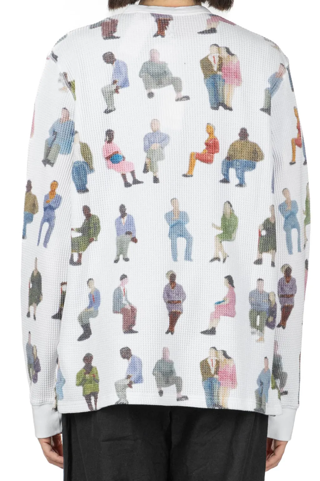 Online JW Anderson Printed Waffle Henley Top