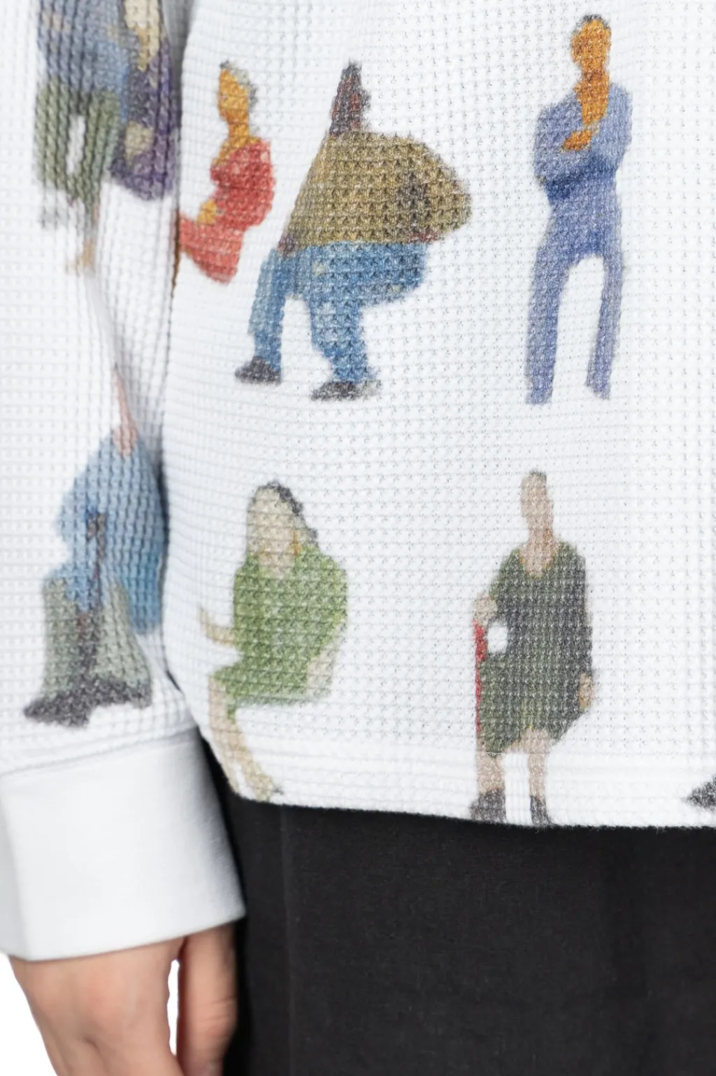 Online JW Anderson Printed Waffle Henley Top
