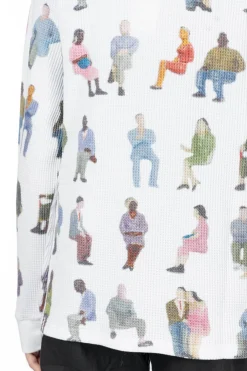 Online JW Anderson Printed Waffle Henley Top