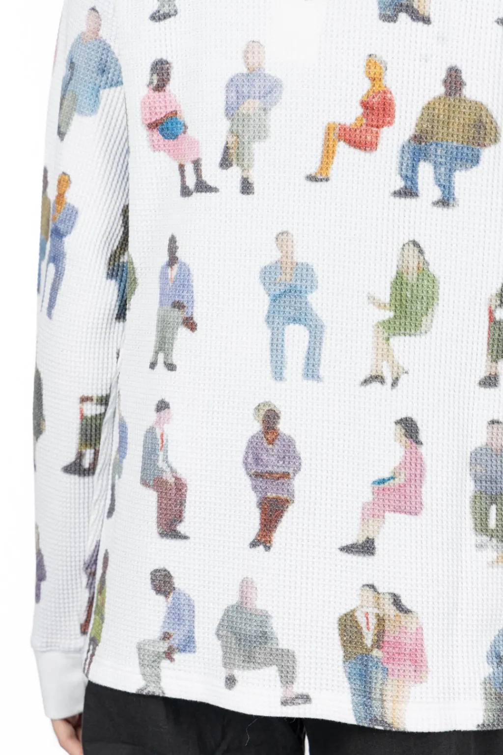 Online JW Anderson Printed Waffle Henley Top