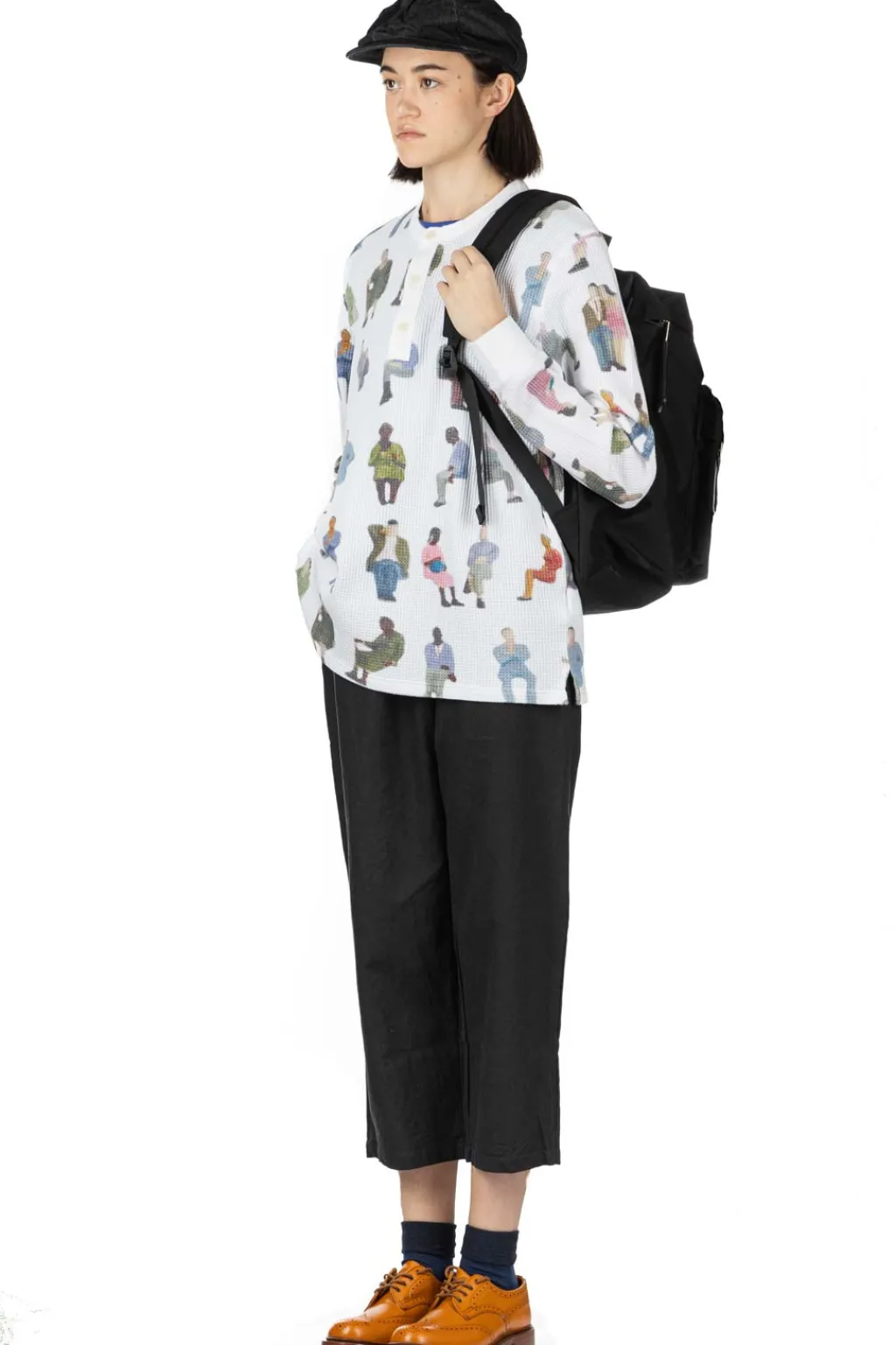 Online JW Anderson Printed Waffle Henley Top