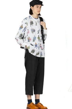 Online JW Anderson Printed Waffle Henley Top