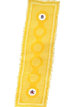Best Kapital Rayon Dot Fringe Stole (MARIA Embroidery)