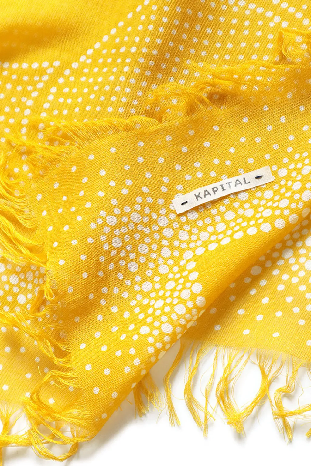Clearance Kapital Rayon Dot Fringe Stole (MARIA Embroidery)