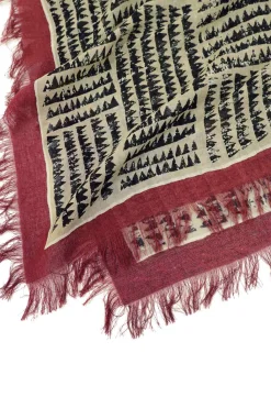 Outlet Kapital Rayon Fringe Stole (HACKSAW-BLOCK) - 3 Color Choices