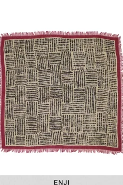 Outlet Kapital Rayon Fringe Stole (HACKSAW-BLOCK) - 3 Color Choices