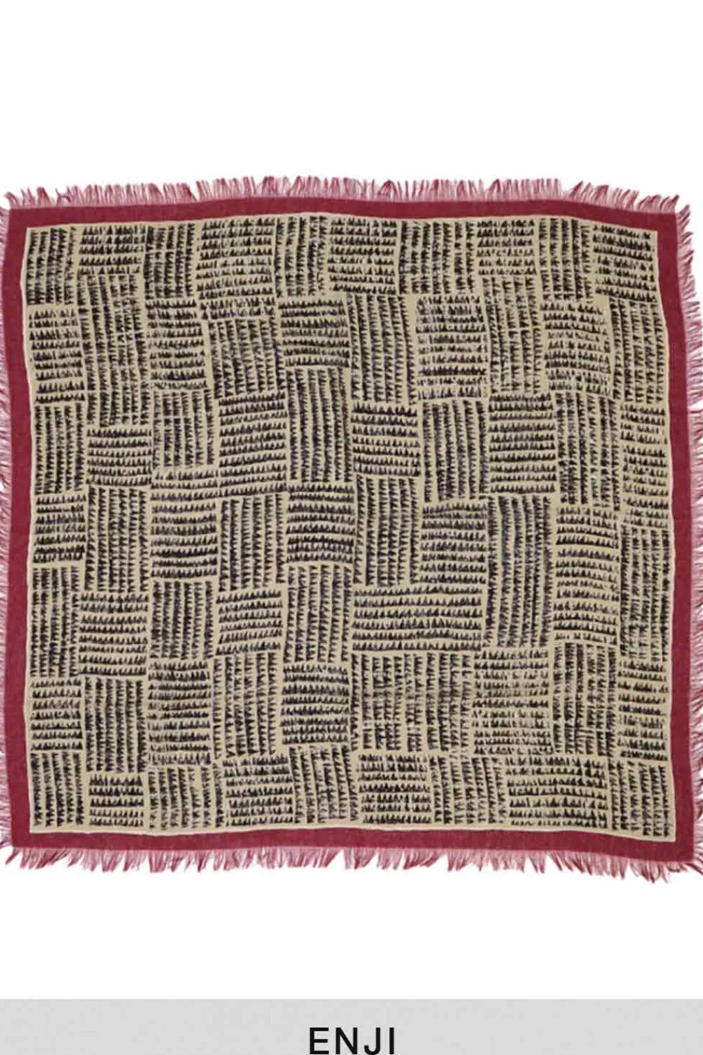 Outlet Kapital Rayon Fringe Stole (HACKSAW-BLOCK) - 3 Color Choices