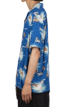 Best Kapital Rayon KAMIKAZE Aloha Shirt - Blue
