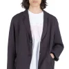 Sale SOE Ready to Wear Rayon Paper Jacket - Black Navy
