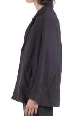 Sale SOE Ready to Wear Rayon Paper Jacket - Black Navy
