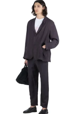 Sale SOE Ready to Wear Rayon Paper Jacket - Black Navy