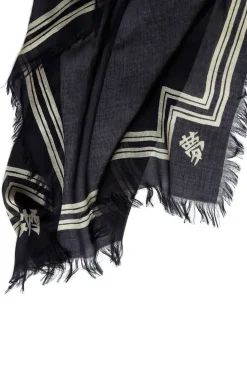Fashion Kapital Rayon WABI SABI RAINSKULL Stole - Black