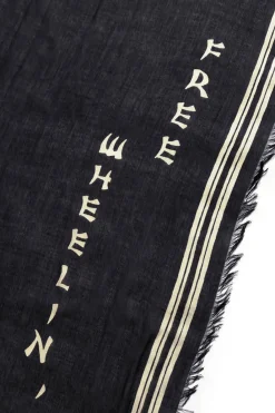 Fashion Kapital Rayon WABI SABI RAINSKULL Stole - Black