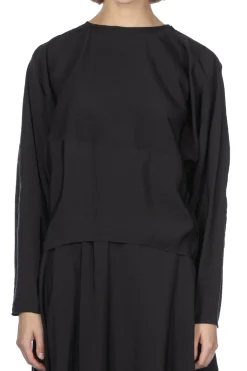 Outlet YLEVE Rayon-Poly Broad Blouse - Black