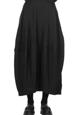 Discount YLEVE Rayon-Poly Broad Skirt - Black