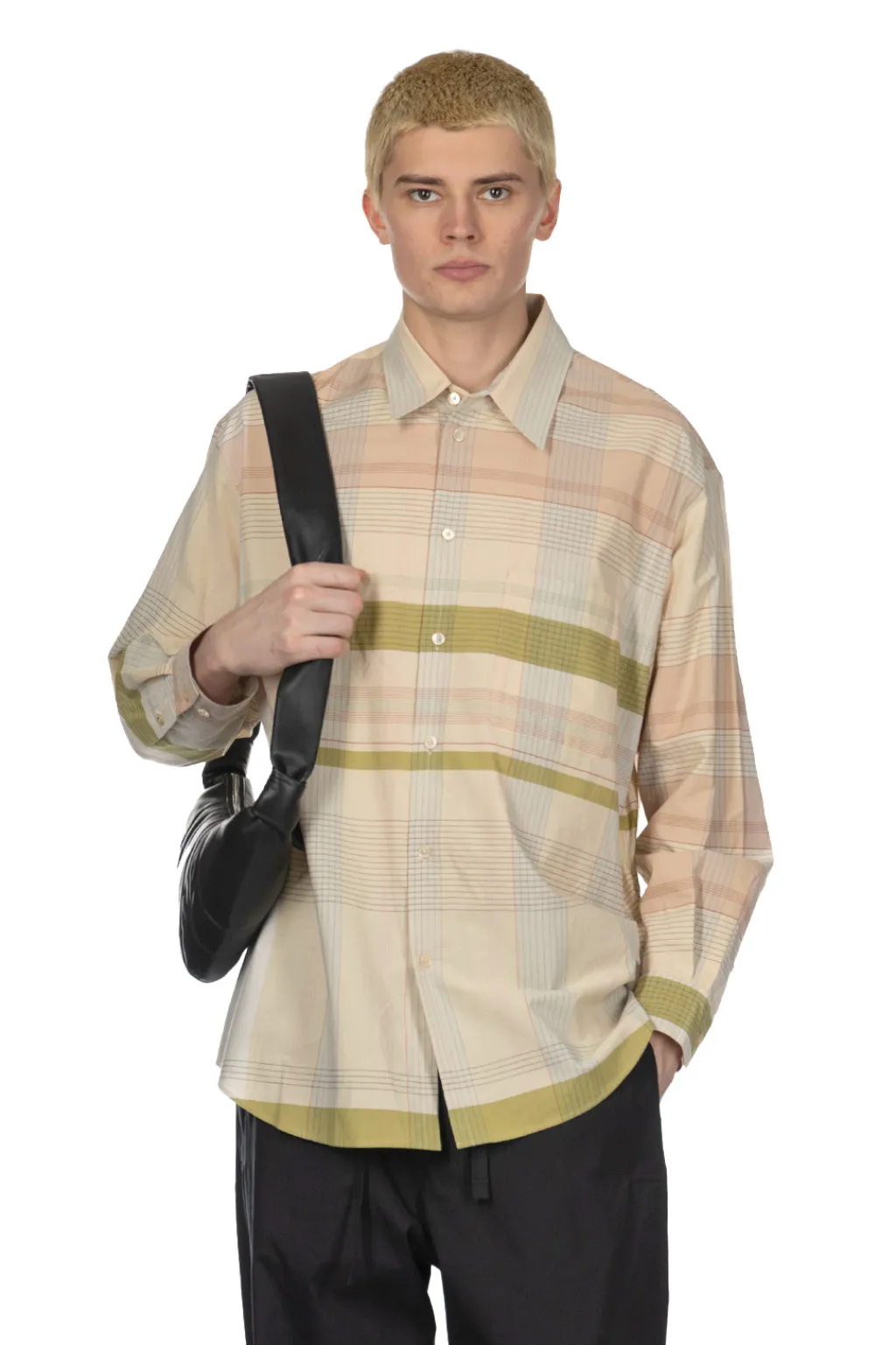 Hot LEMAIRE Relaxed Shirt - Beige Cream Light Blue