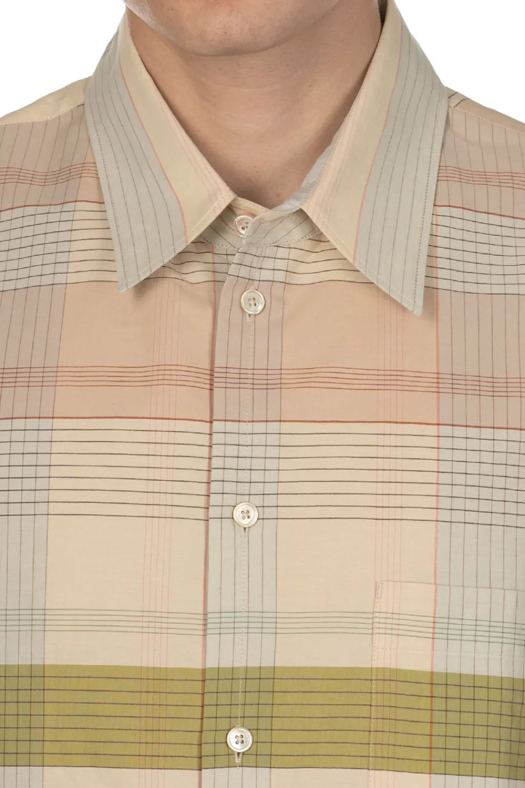 Hot LEMAIRE Relaxed Shirt - Beige Cream Light Blue