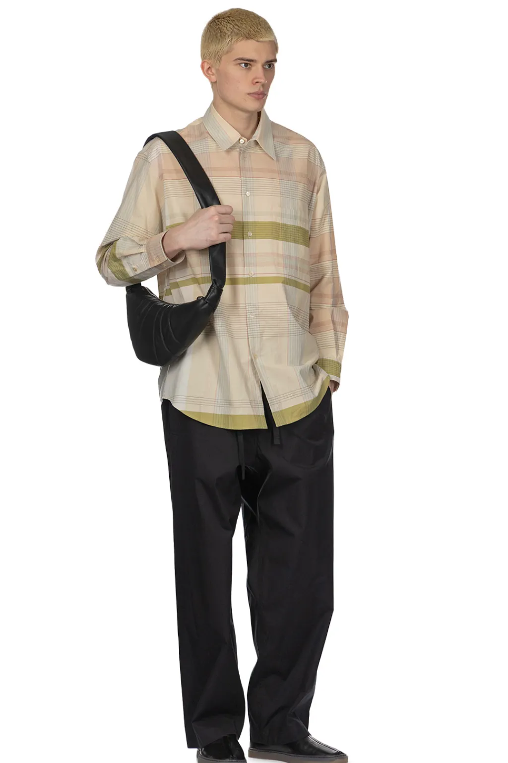 Hot LEMAIRE Relaxed Shirt - Beige Cream Light Blue