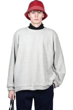 Online Kapital Reverse Fleece BIG Crew Sweater - Natural