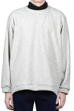 Online Kapital Reverse Fleece BIG Crew Sweater - Natural