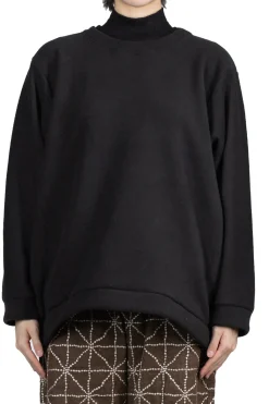 Clearance Kapital Reverse Fleece BIG Crew Sweater - Black