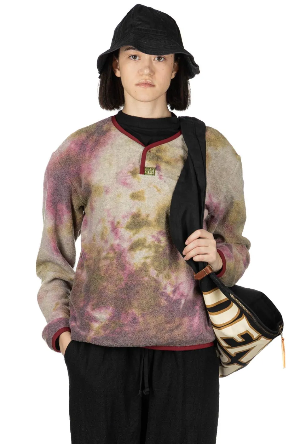 Clearance Kapital Reverse Fleece Tie Dye Packed T (ASHBURY DYED) - Khaki