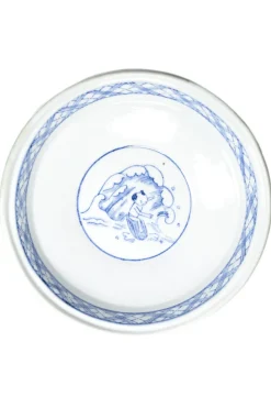 New Motif Ceramic and Art Round Deep Plate - Surfing