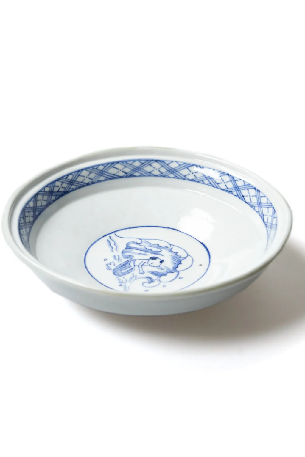 New Motif Ceramic and Art Round Deep Plate - Surfing