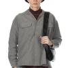 New ts(s) Round Flap Pocket Shirt - Grey