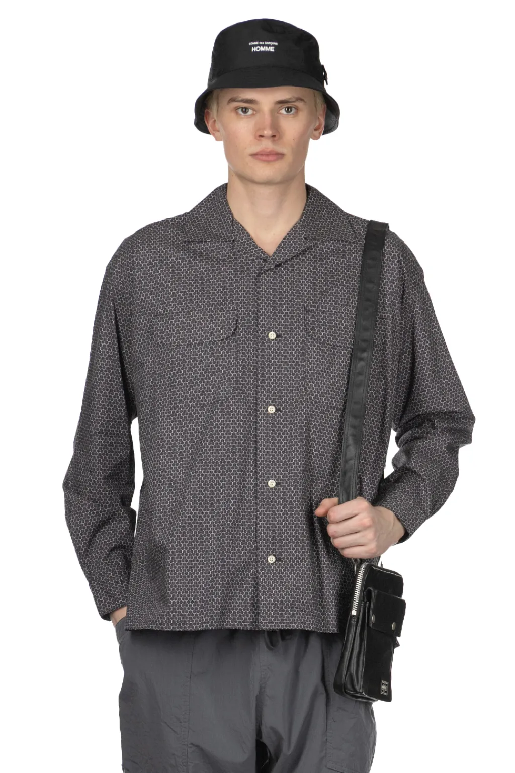 Best ts(s) Round Flap Pocket Shirt - Black