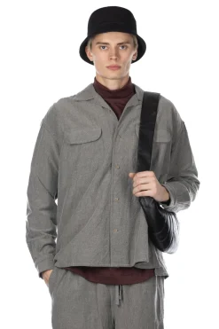 New ts(s) Round Flap Pocket Shirt - Grey