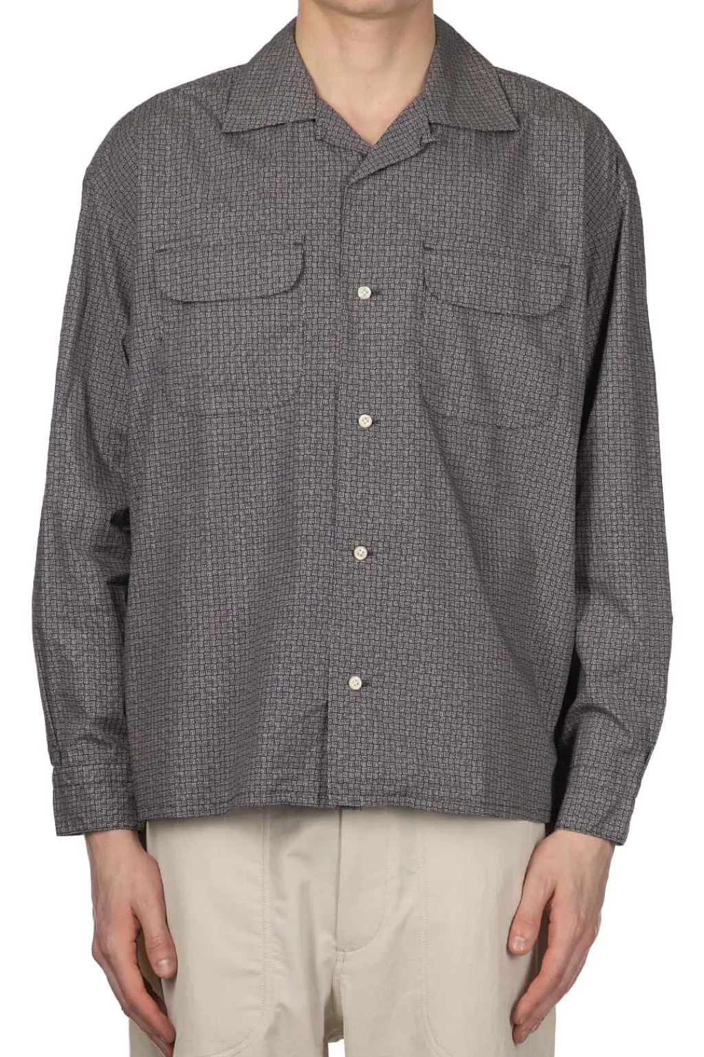 New ts(s) Round Flap Pocket Shirt - Grey