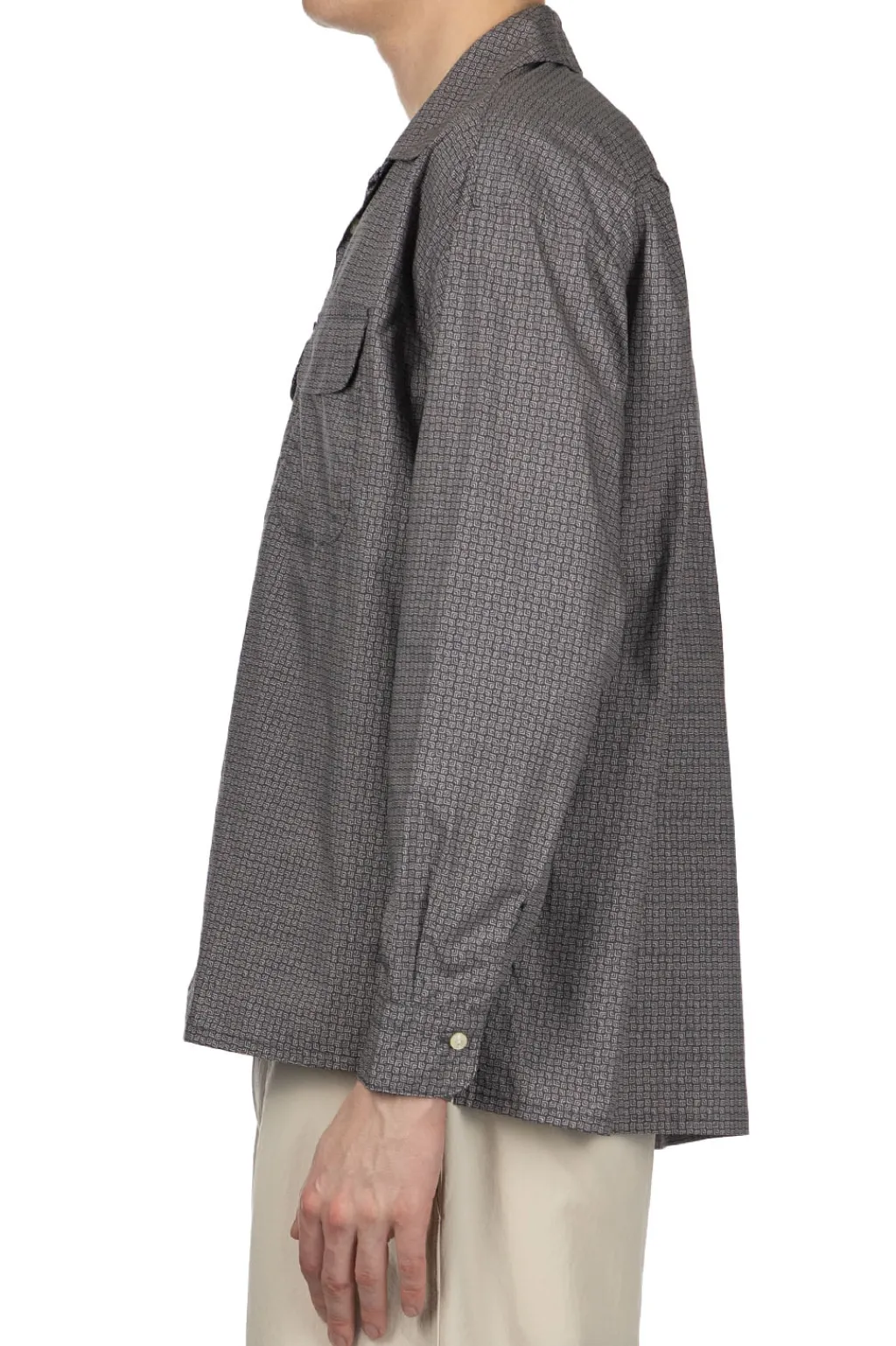 New ts(s) Round Flap Pocket Shirt - Grey